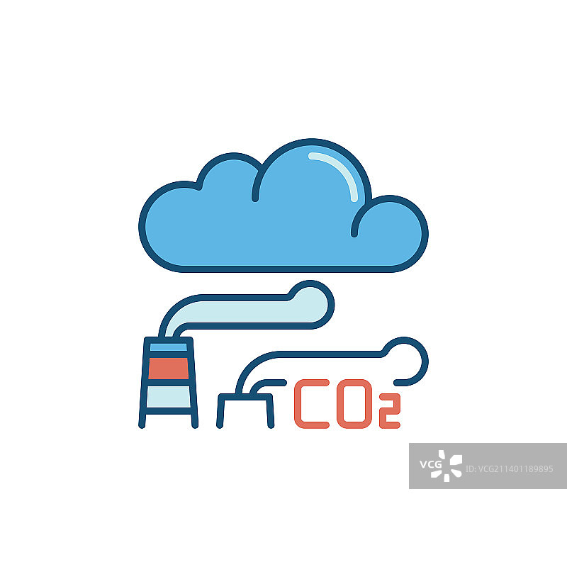 二氧化碳工厂排放空气污染现代图片素材