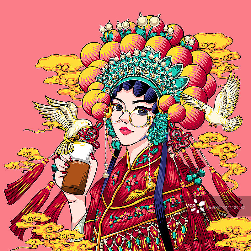 中国戏曲花旦图片素材