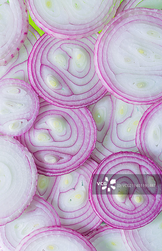 泰国粉洋葱切片图案微距纹理食物背景图片素材