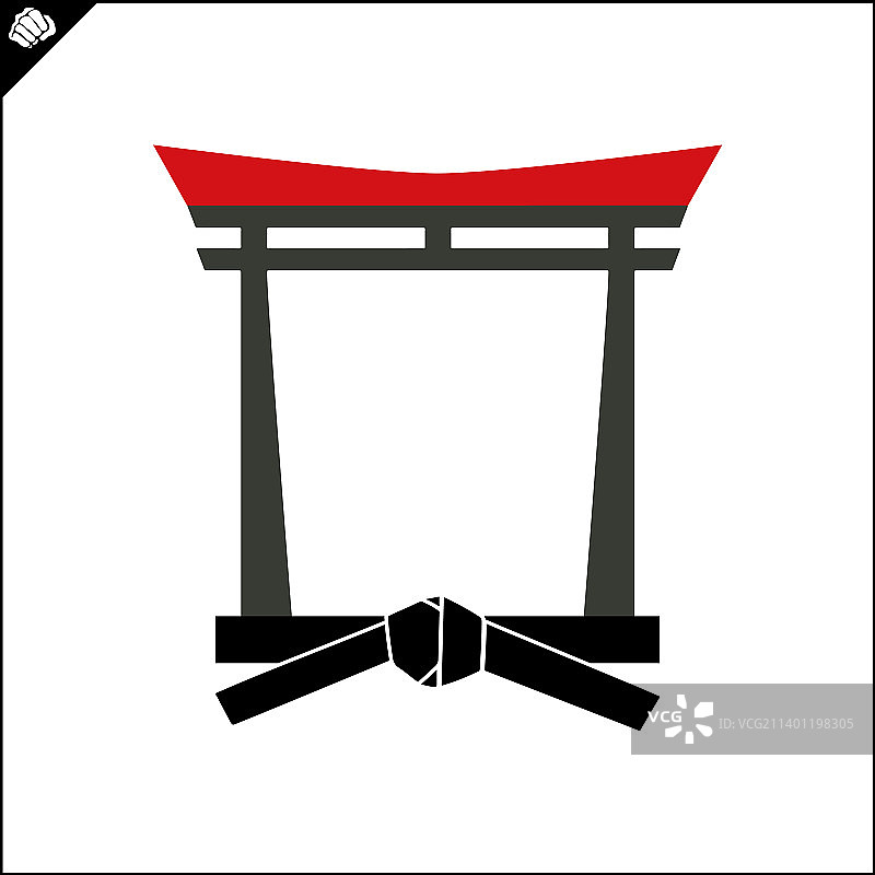 空手道高踢腿标志武术符号设计图片素材