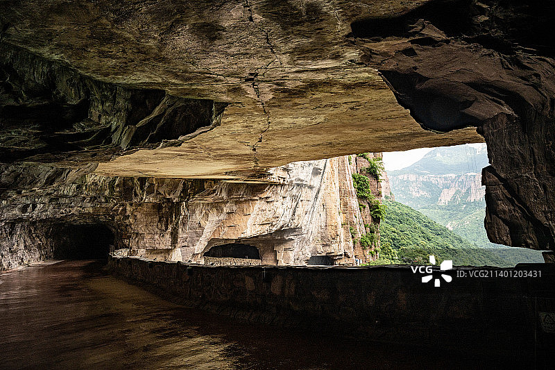 河南新乡辉县郭亮村挂壁公路图片素材