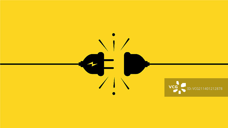 电源插头和插座连接图片素材