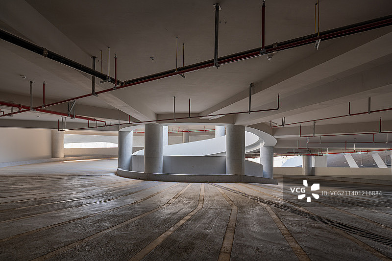衢州体育中心体育馆停车楼旋转车道图片素材