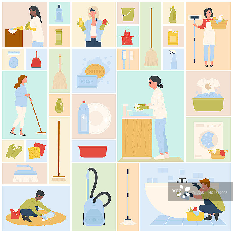 客房服务专业人员的工具图片素材