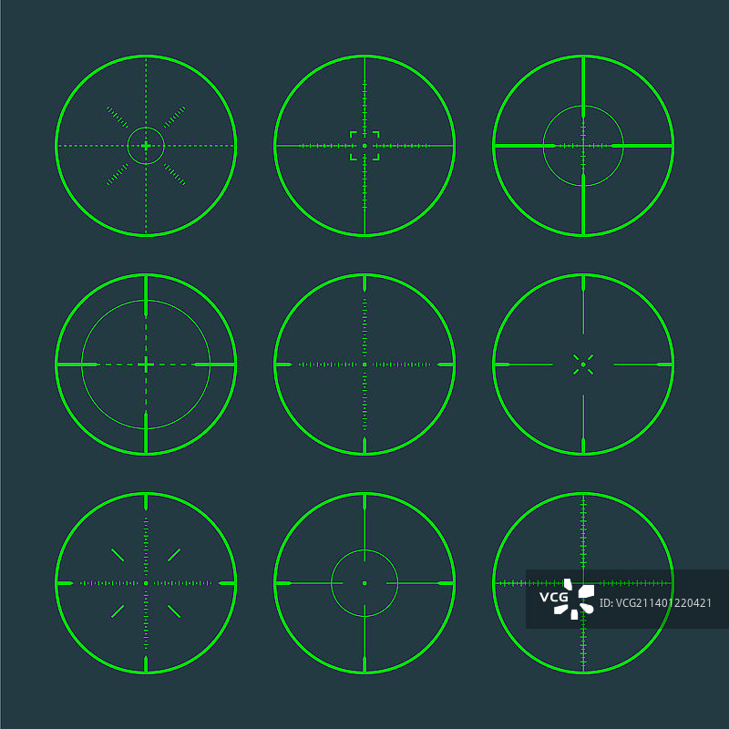 各式狙击步枪夜视瞄准镜光学武器图片素材