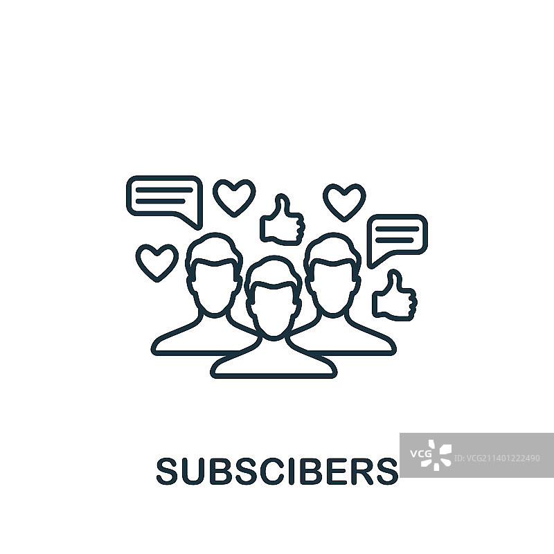 单色简约社区订阅图标图片素材