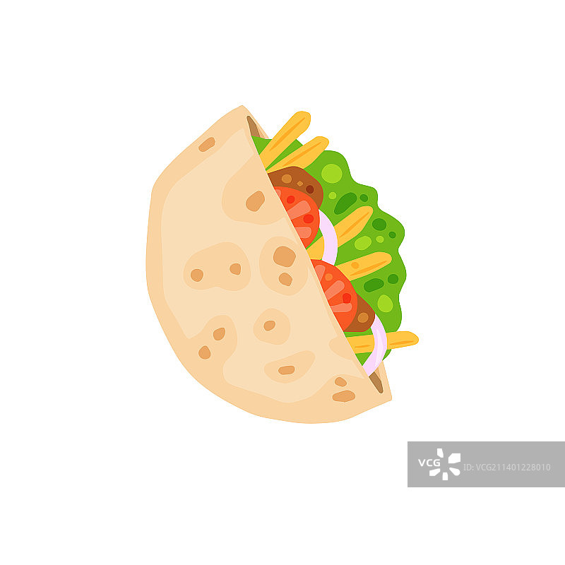 搭配肉的地中海皮塔饼烤肉图片素材