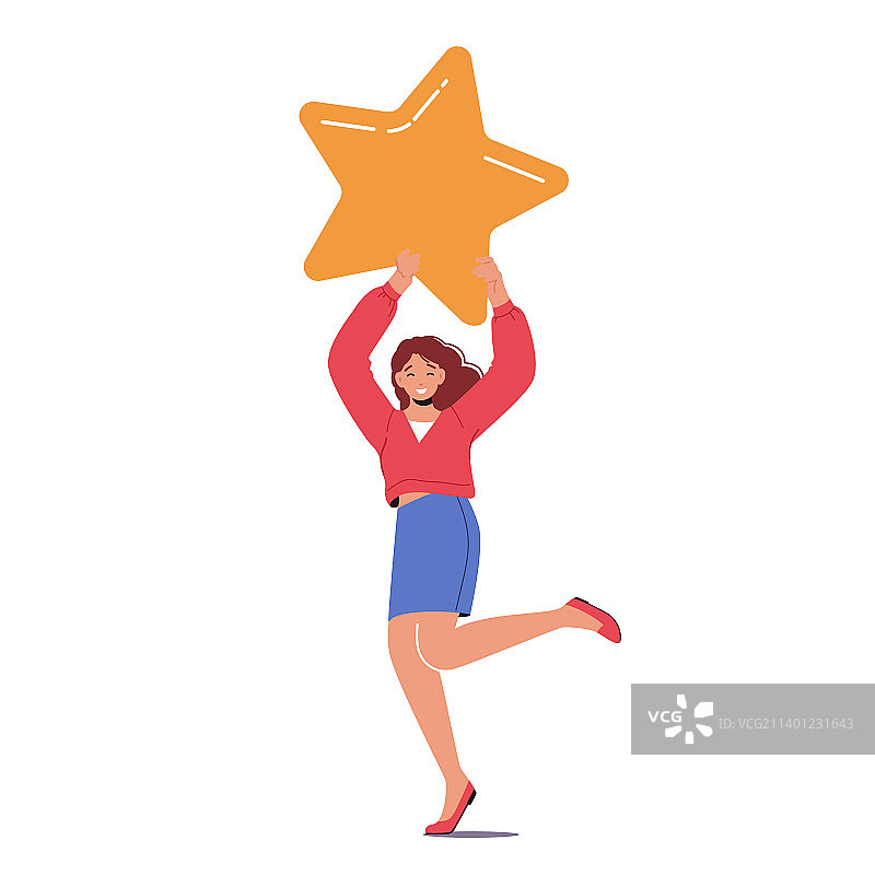 手握金星的客户图片素材