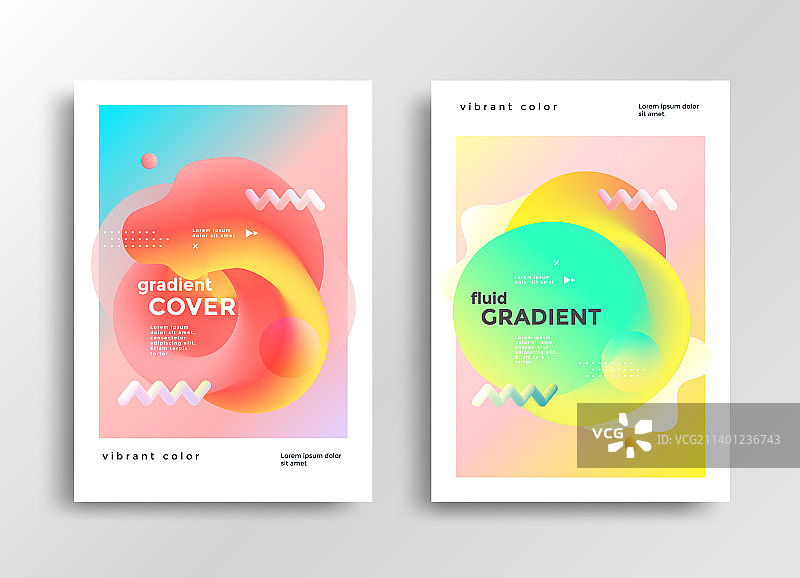 流体渐变简约海报封面图片素材