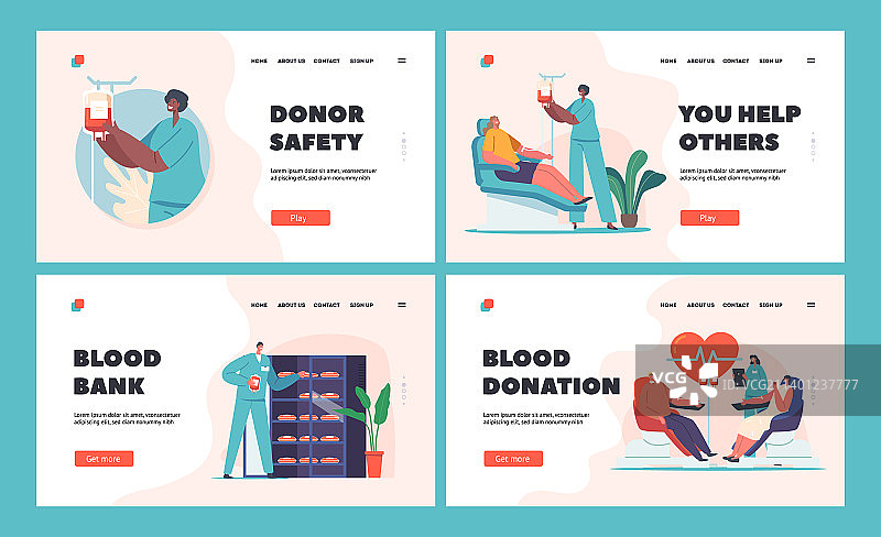 世界献血日着陆页图片素材