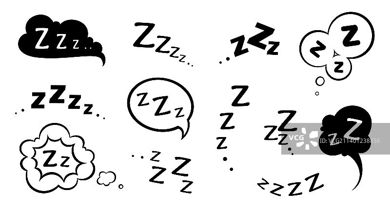 ZZZ睡眠打鼾小睡Z声音图标图片素材