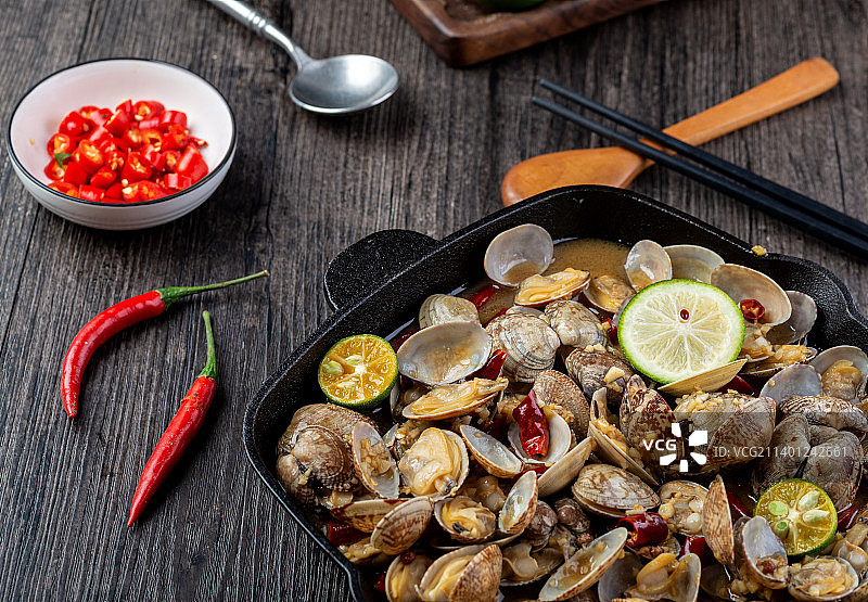 辣炒花蛤图片素材