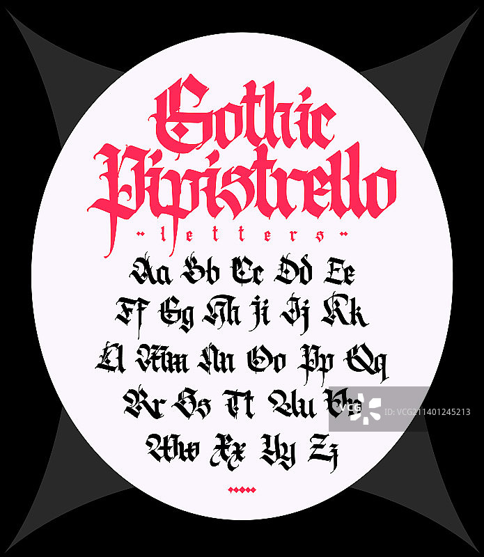 哥特风格的英文字母图片素材