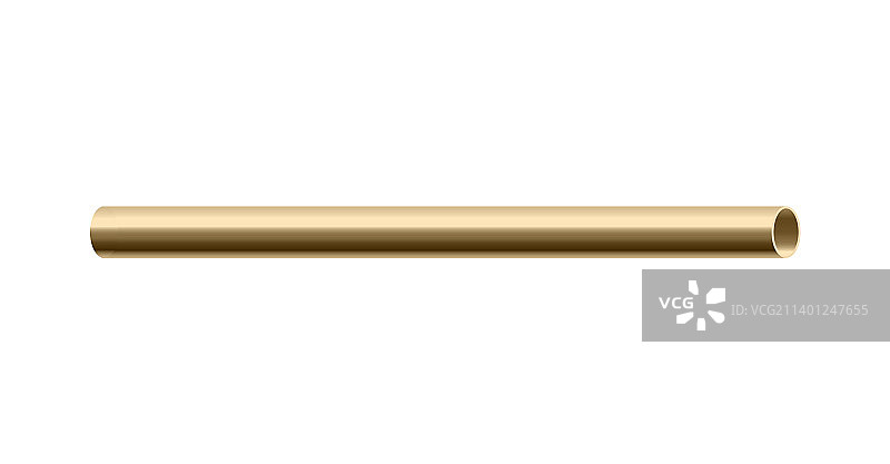 用于管道或建筑的逼真黄铜管图片素材
