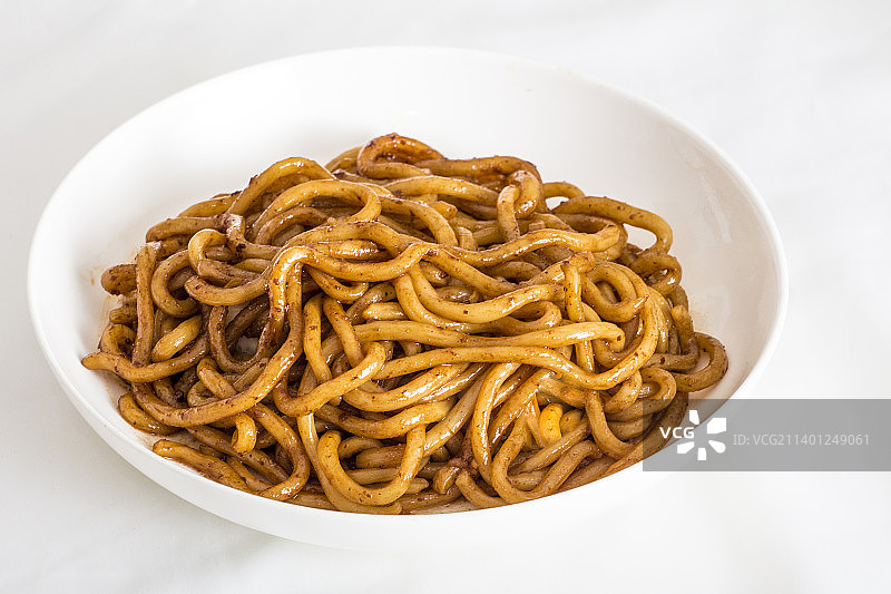 美味的XO酱拌乌冬面图片素材