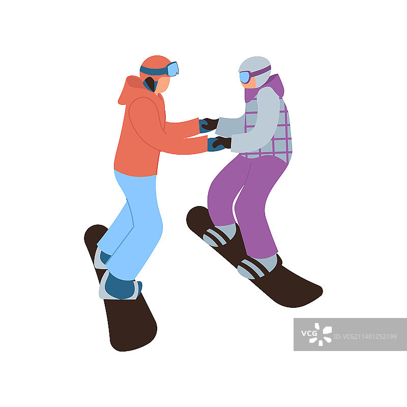 滑雪教练指导图片素材