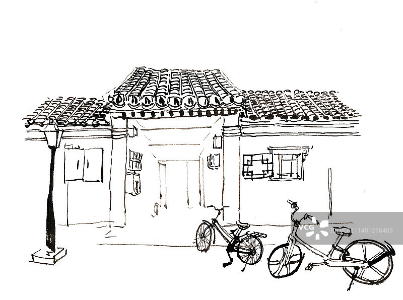 古建筑的门口图片素材