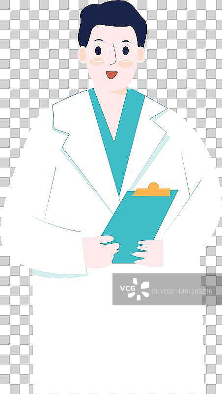 医生医院医疗用品扁平矢量插画元素图片素材