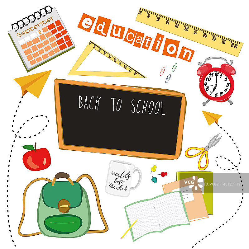 开学季：大型教育元素合集图片素材