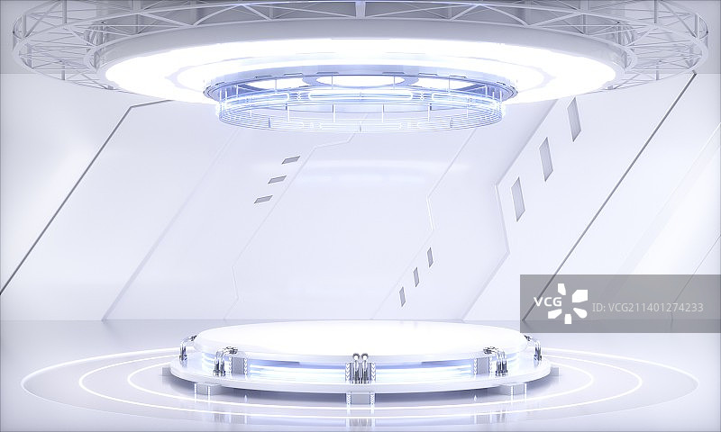 3D渲染的科幻场景图图片素材