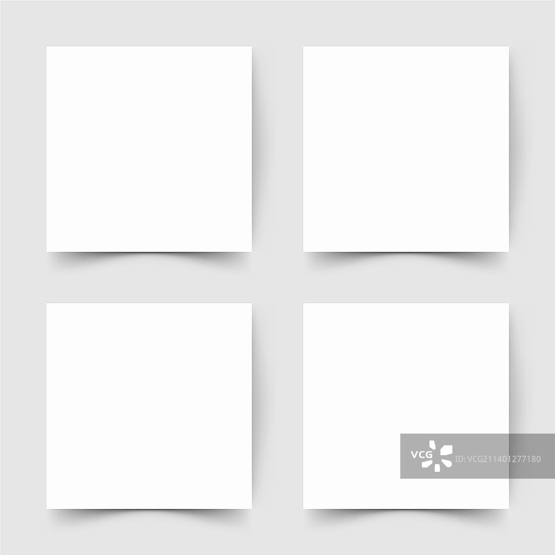 带阴影的白色纸质方形网页banner图片素材