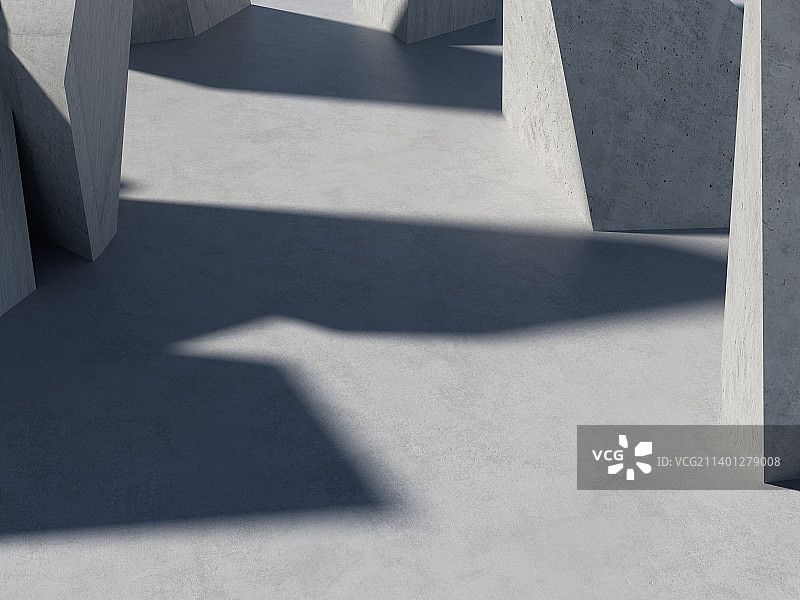 混凝土建筑与建筑停车场图片素材