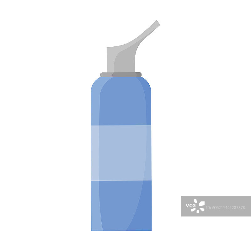 鼻腔喷雾瓶模板扁平喷雾器（已隔离）图片素材