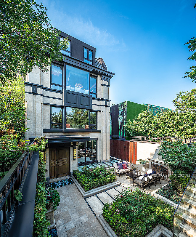 别墅庭院园林景观图片素材