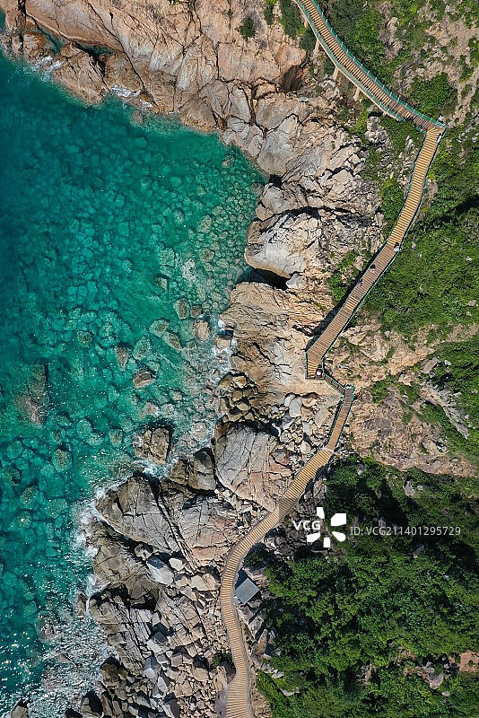 惠东海龟湾绝美山海栈道图片素材