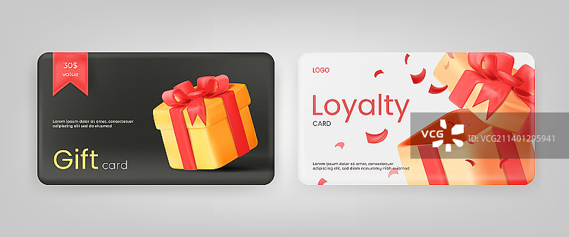 3D奖励卡礼品奖励卡忠诚度计划图片素材