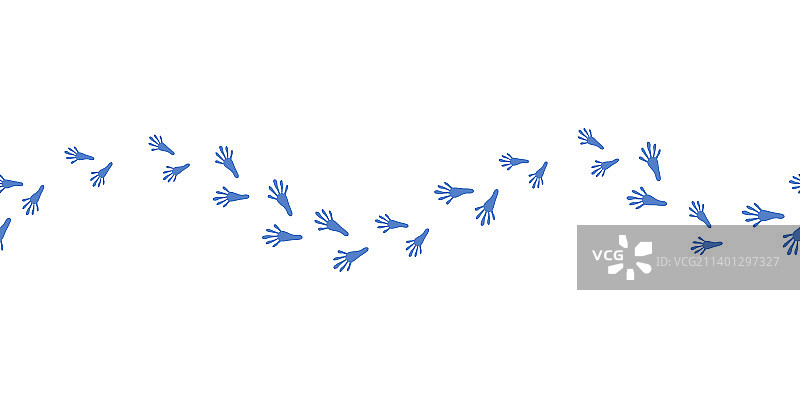 卡通浣熊脚印无缝图案图片素材