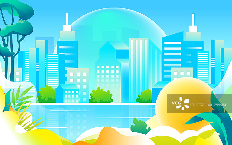 国庆节人物户外出行旅游城市地标建筑插画图片素材