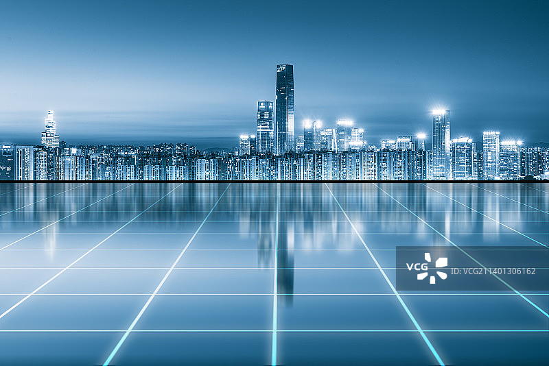 数字化网络城市夜景图片素材