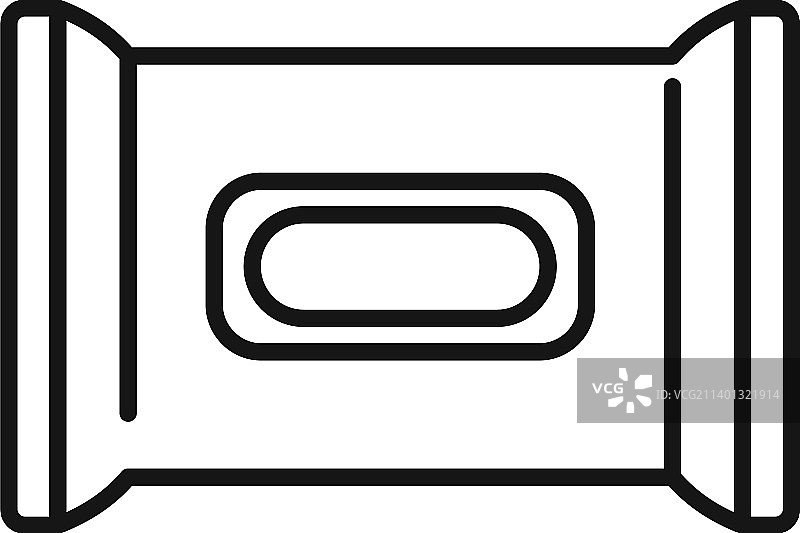 湿纸巾包装盒轮廓图标图片素材