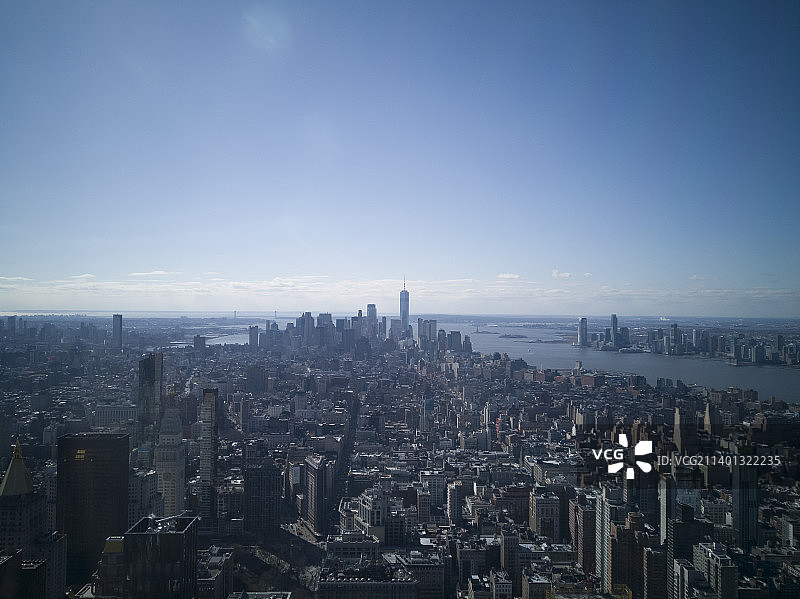 从帝国大厦俯瞰纽约图片素材