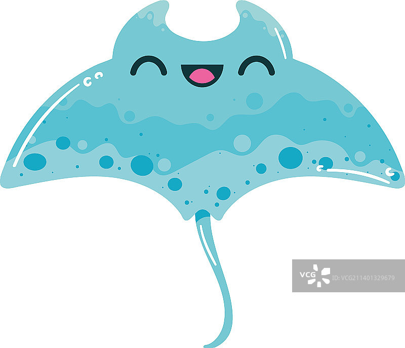 蓝色黄貂鱼海洋生物动物图片素材