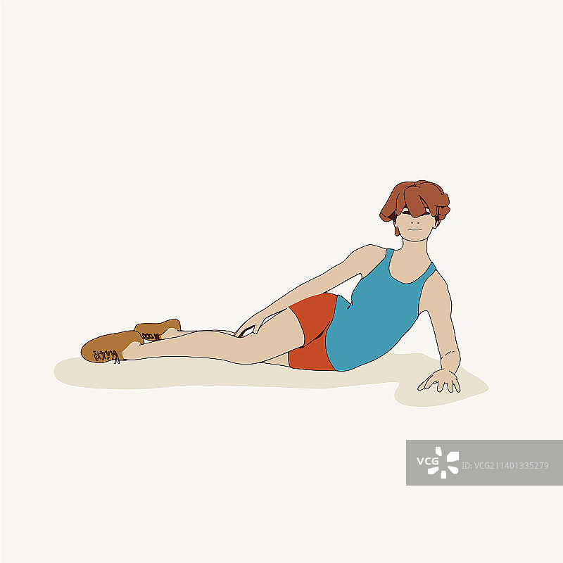 休闲运动风躺着的女人图片素材