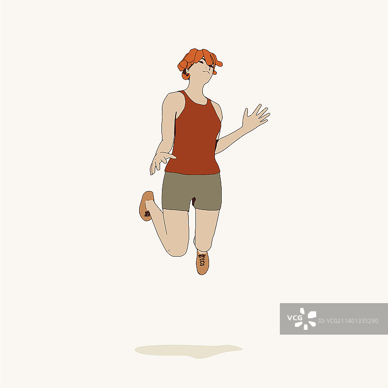 跳跃的运动美女图片素材
