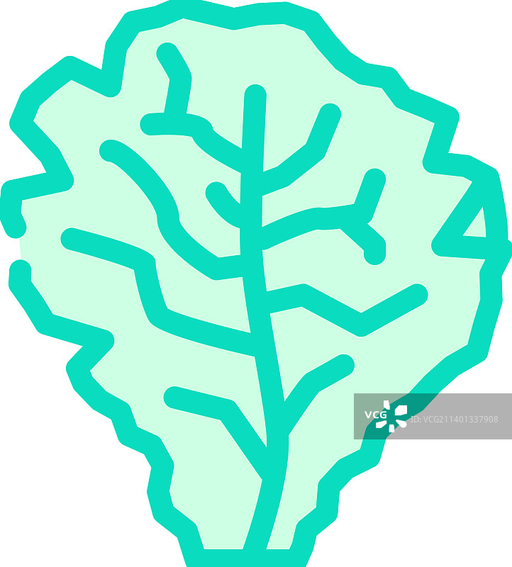 生菜沙拉彩色图标图片素材