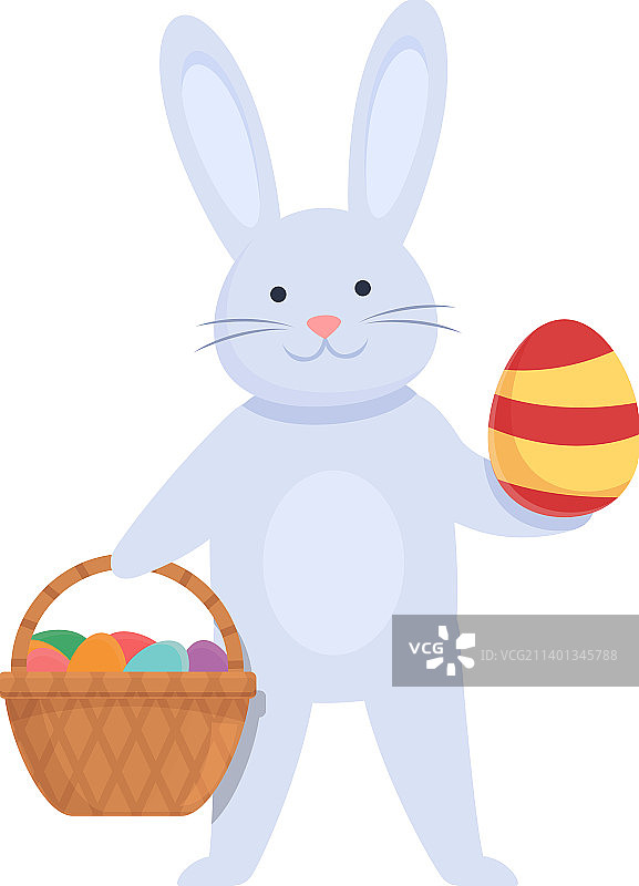 快乐的兔子图标卡通动物卡片图片素材