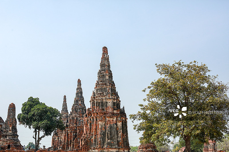 泰国大城府古代建筑遗迹图片素材