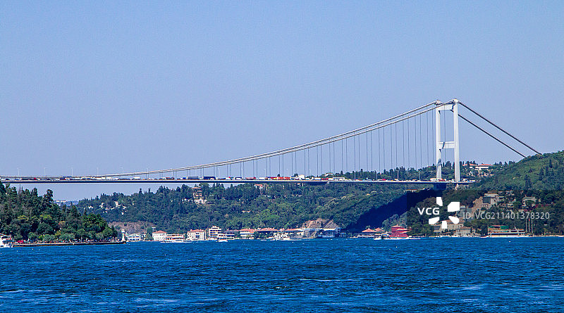 繁忙的欧亚大桥图片素材