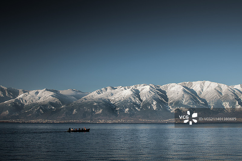 洱海冬季之苍山雪图片素材