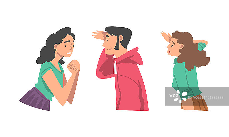 展望未来的男人和女人图片素材