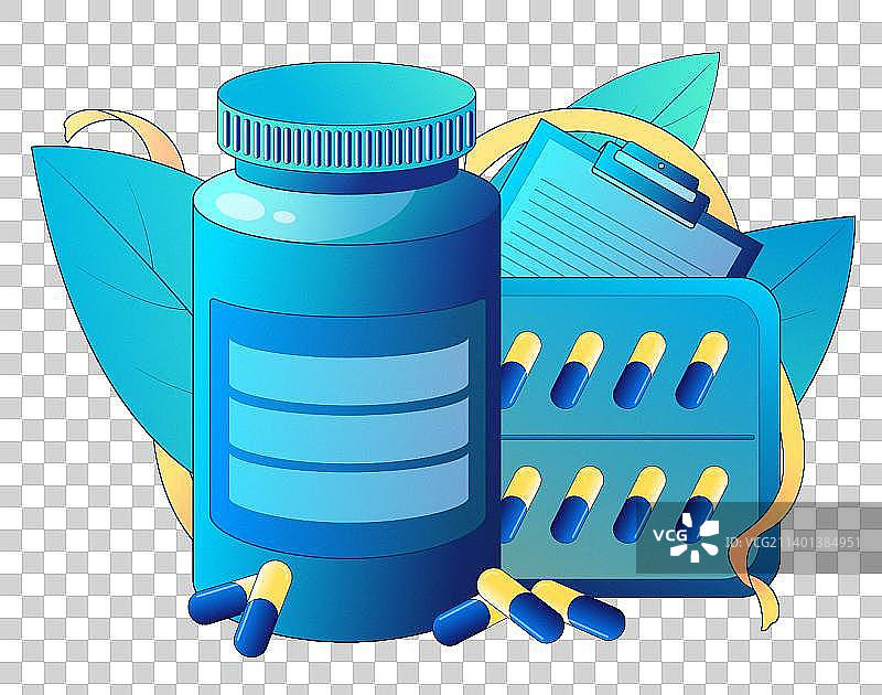 医疗保健品插画手绘元素图片素材