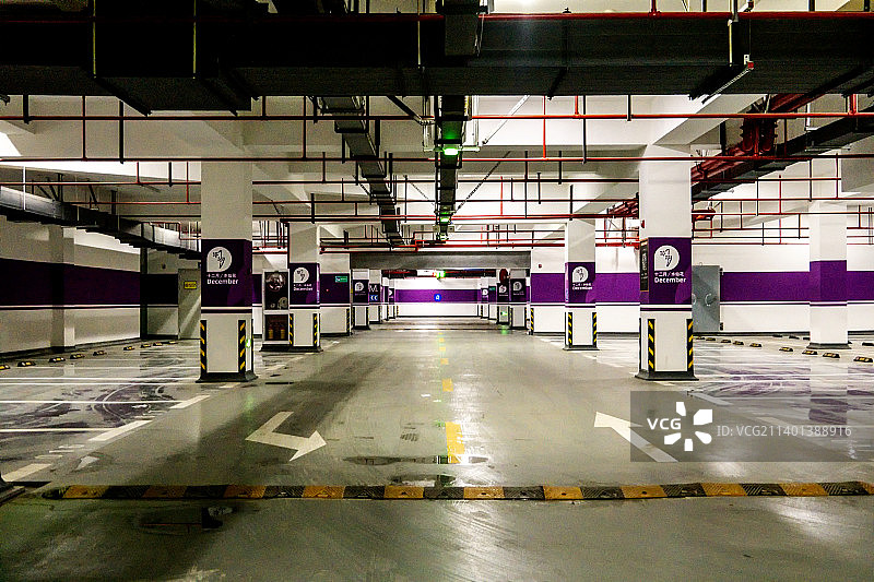 杭州亚运公园地下停车场图片素材