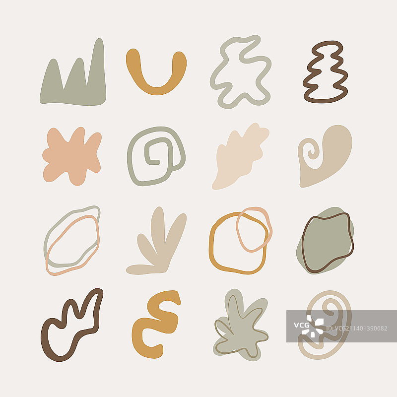 抽象形状美学集合图片素材