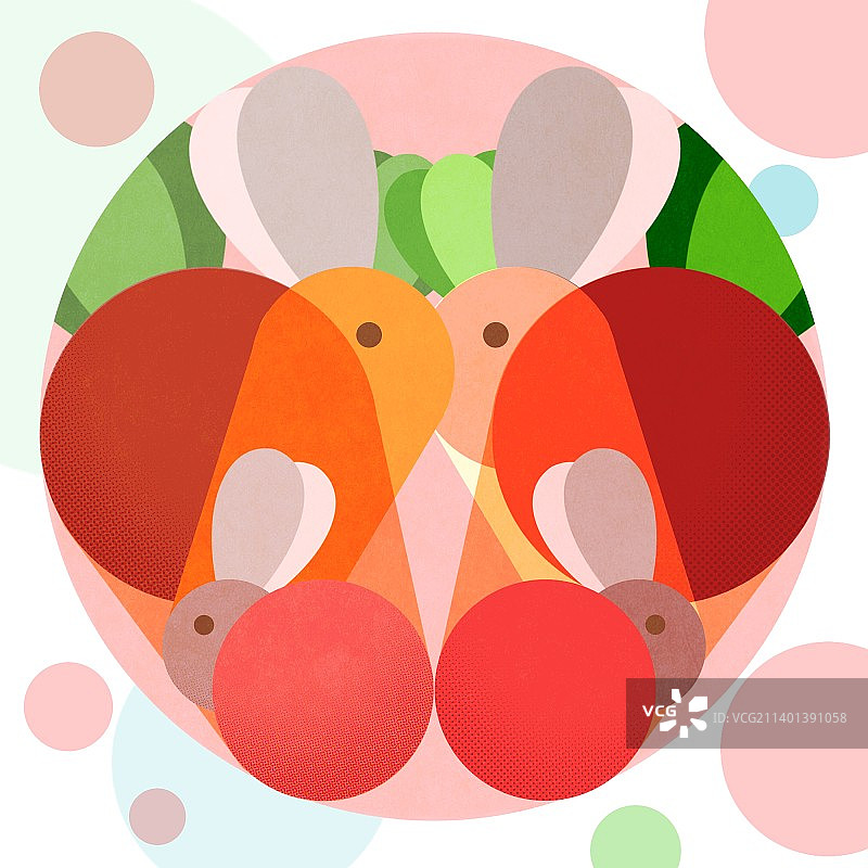 兔子几何图片素材