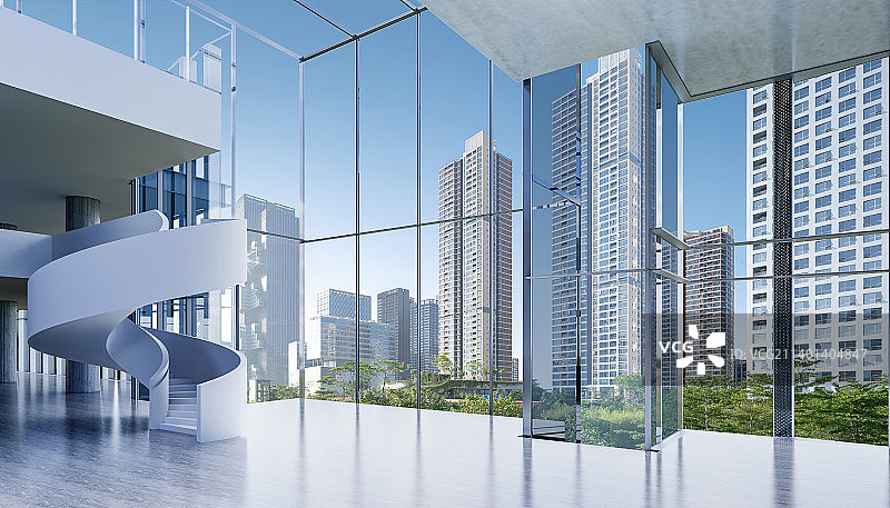 现代建筑 写字楼办公大堂电梯厅图片素材