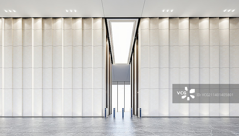 现代建筑 写字楼办公大堂电梯厅和前台图片素材